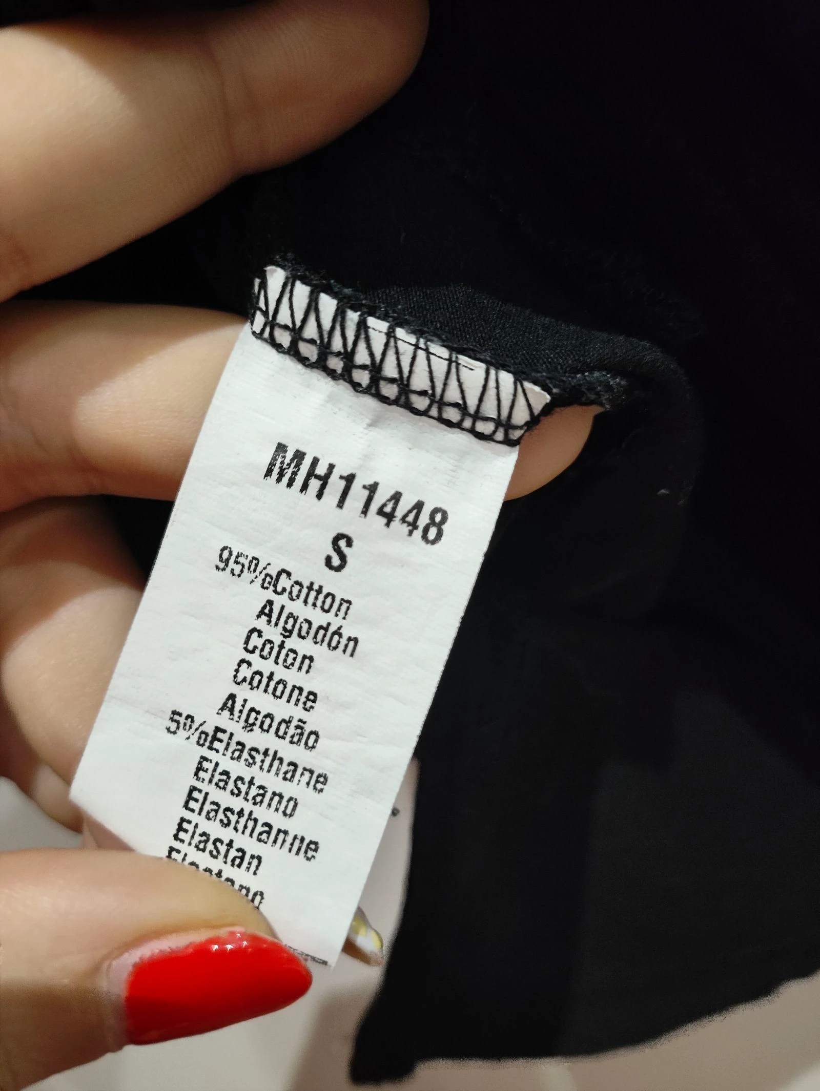 Black chemise-style T-shirt Stradivarius size S – photo 4